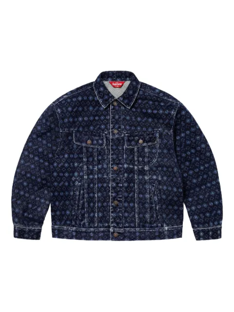 Supreme flocked denim jacket