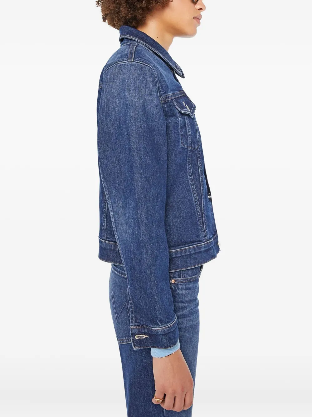 MOTHER The Buiser denim jack Blauw