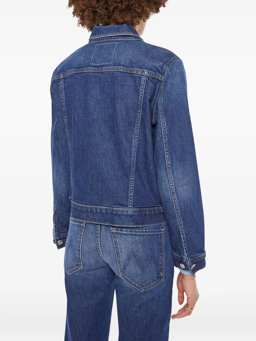 MOTHER The Buiser denim jack Blauw