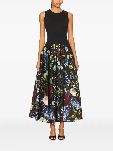 alice + olivia Adley floral midi dress