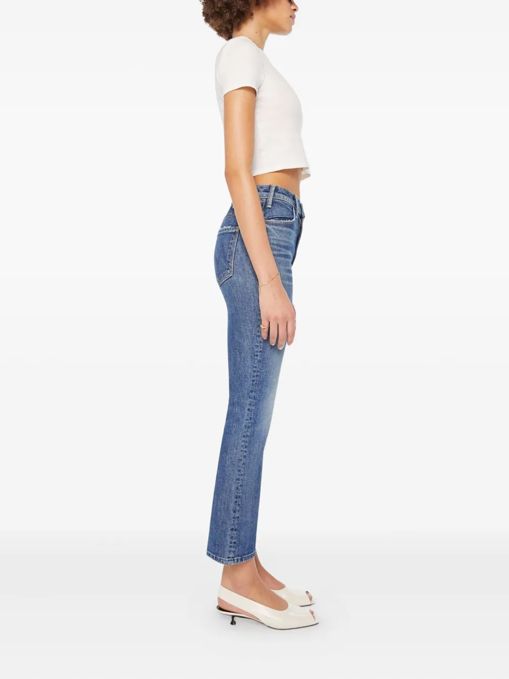 MOTHER Hustler Ankle jeans Blauw