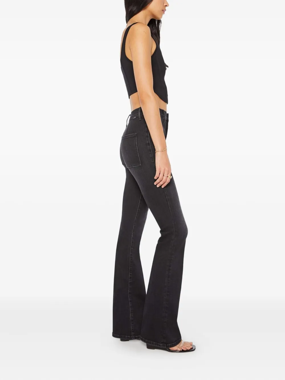 Mother Drama Flared Jeans In Multi