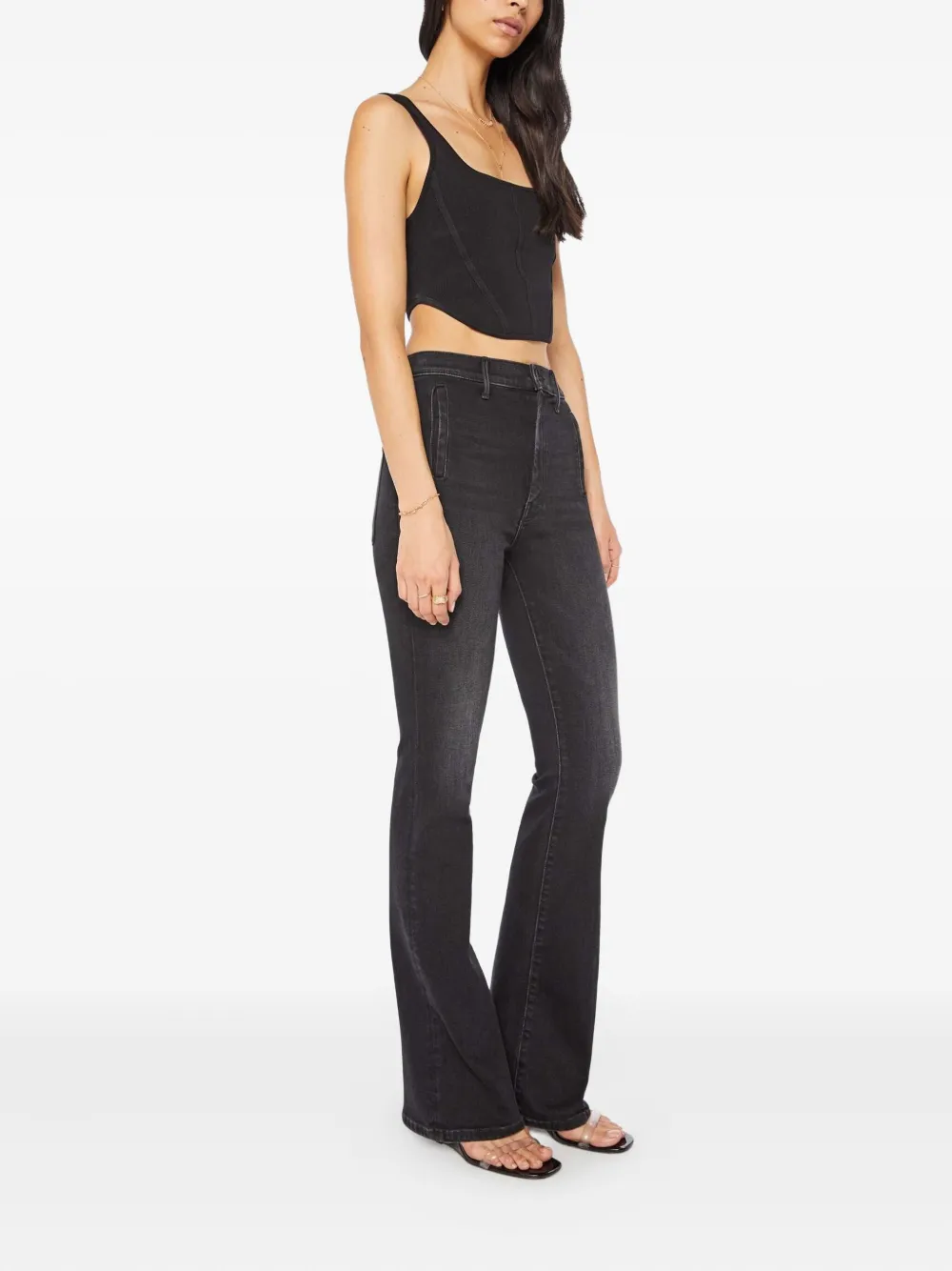 MOTHER Drama flared jeans - Zwart