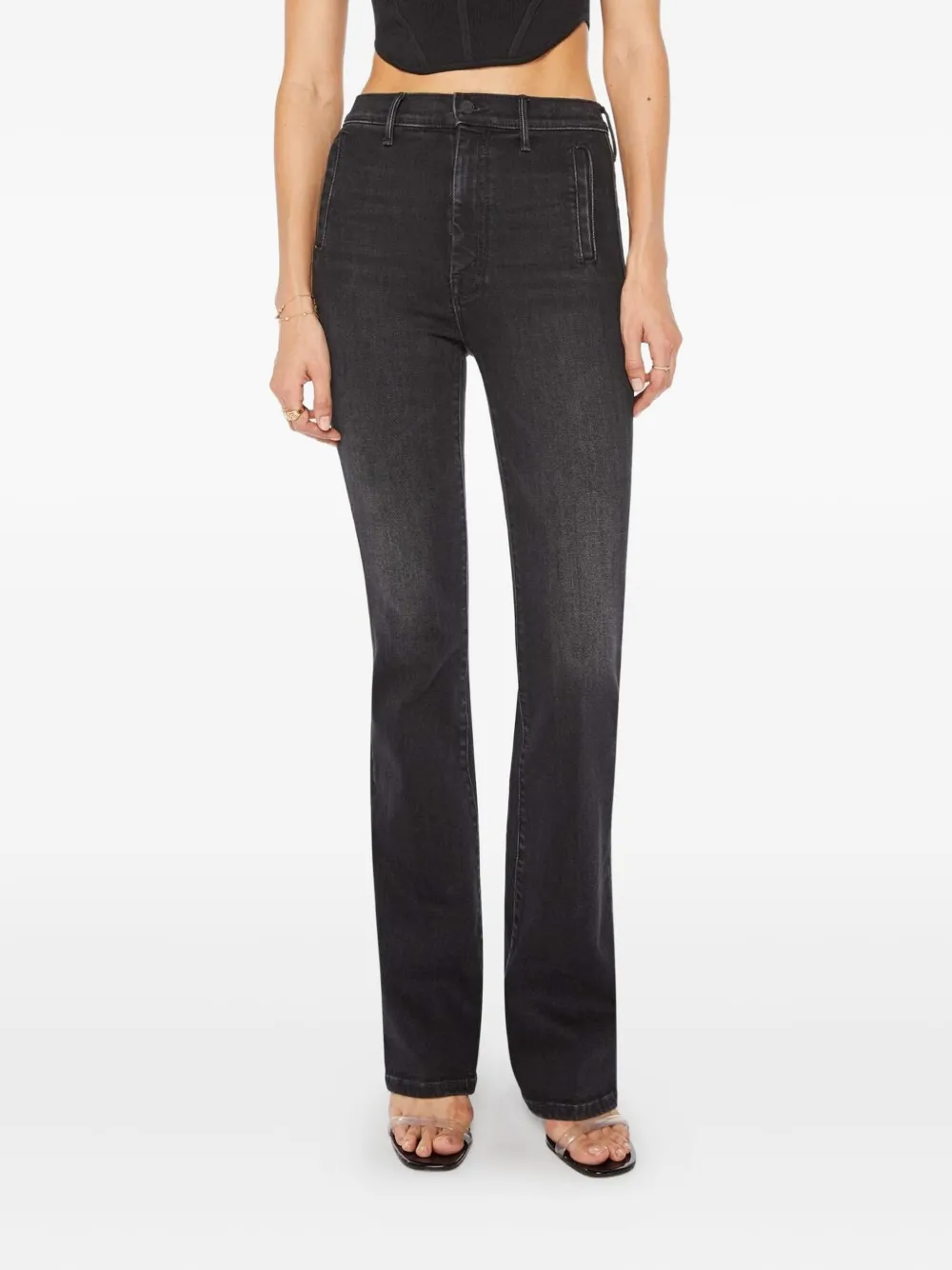 Mother Drama Flared Jeans In Multi