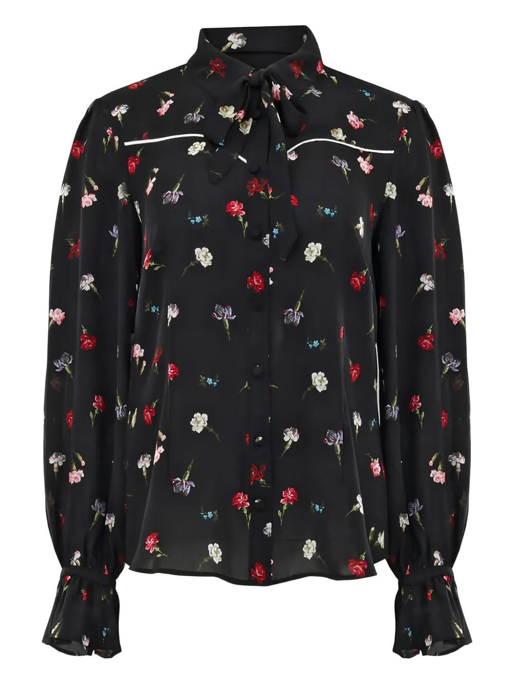 Cinq A Sept floral tie blouse - Nero