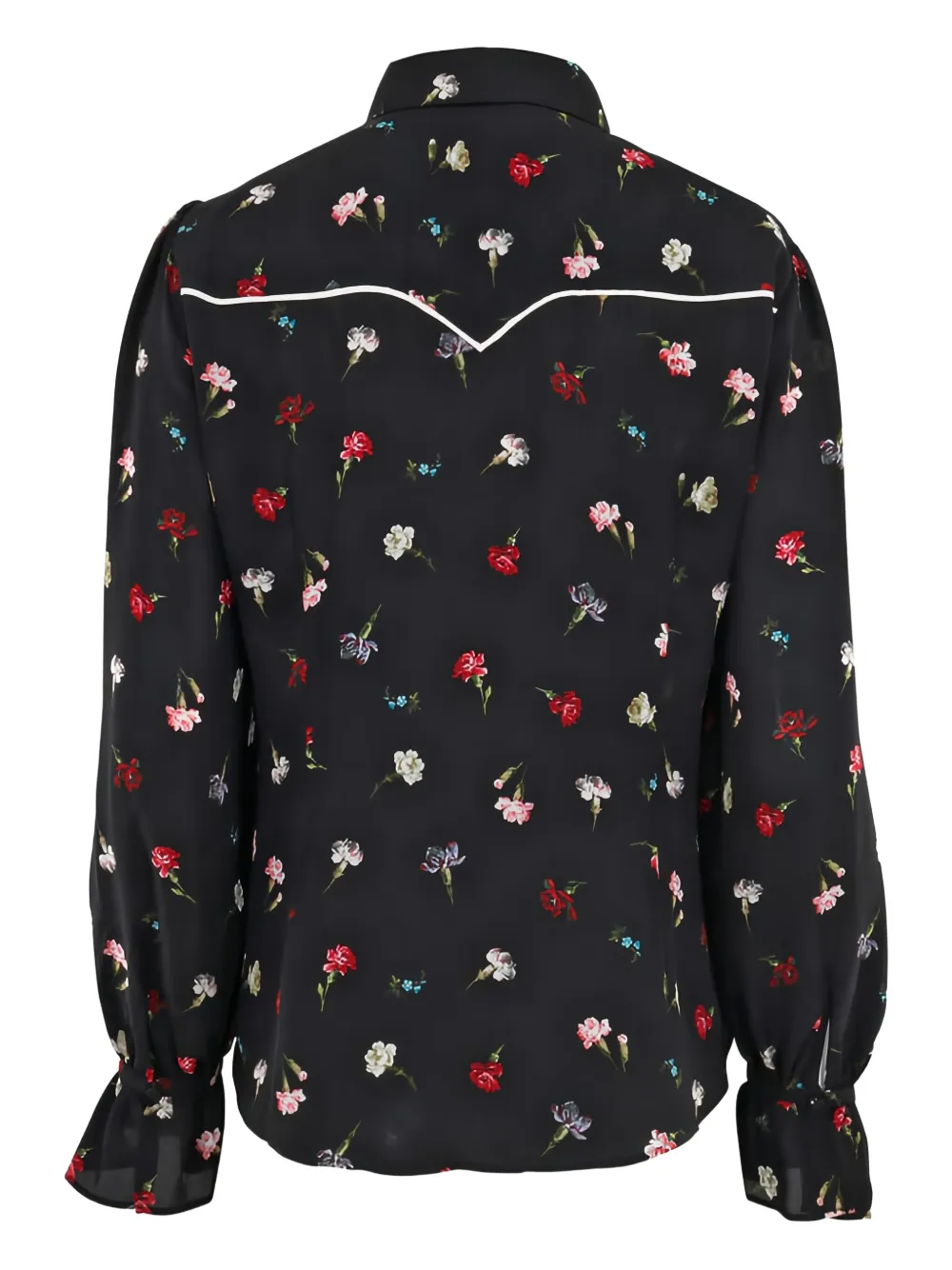 Cinq A Sept floral tie blouse - Zwart