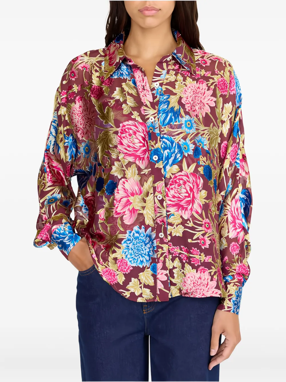 Christy Lynn Rosario floral blouse - Rood