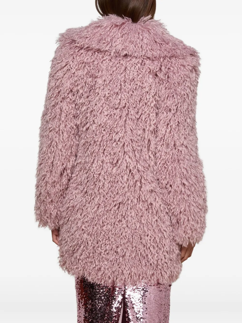 L'Agence Toira jas van imitatiebont Roze