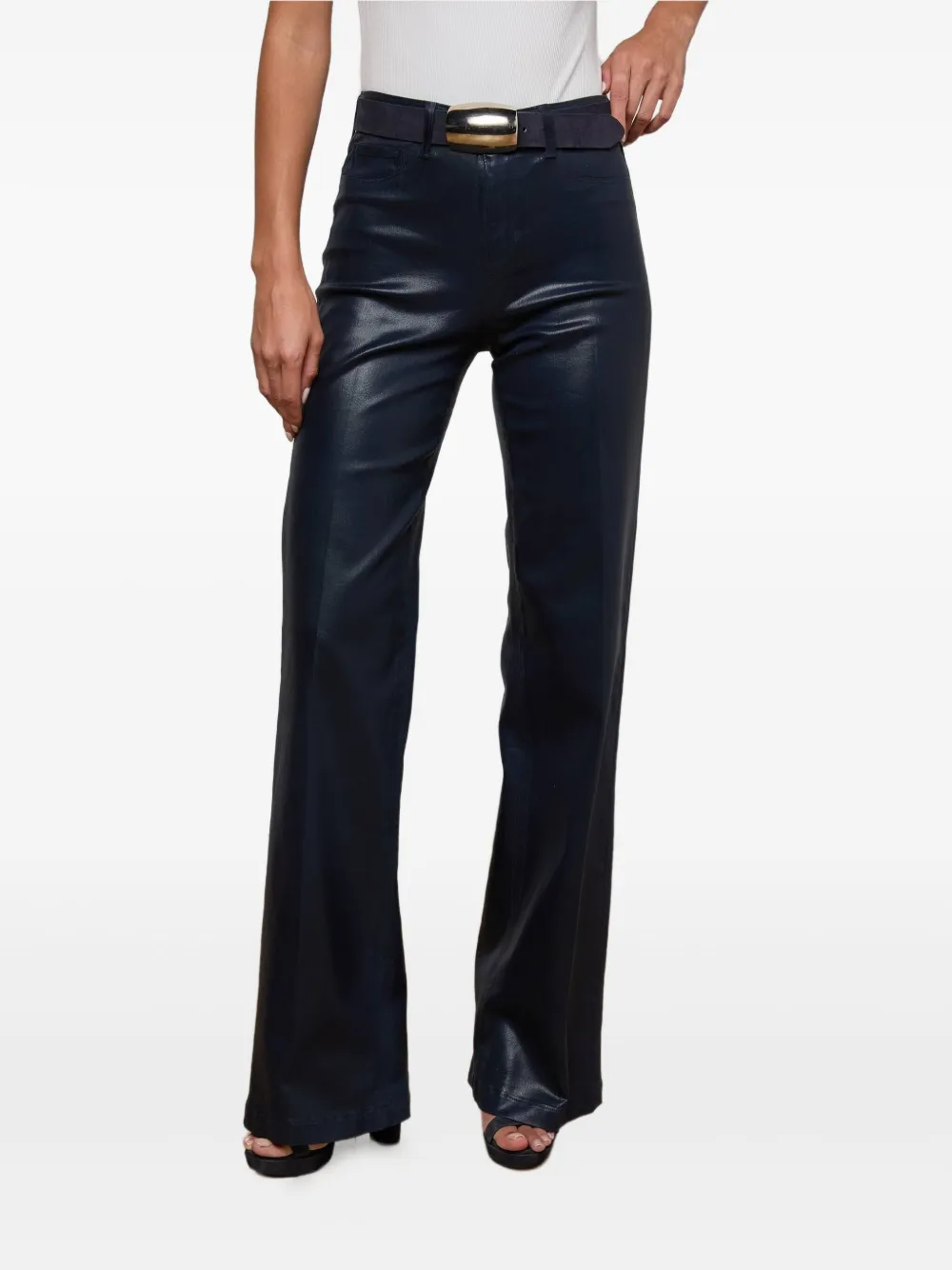 L'Agence Clayton high-waist jeans Blauw