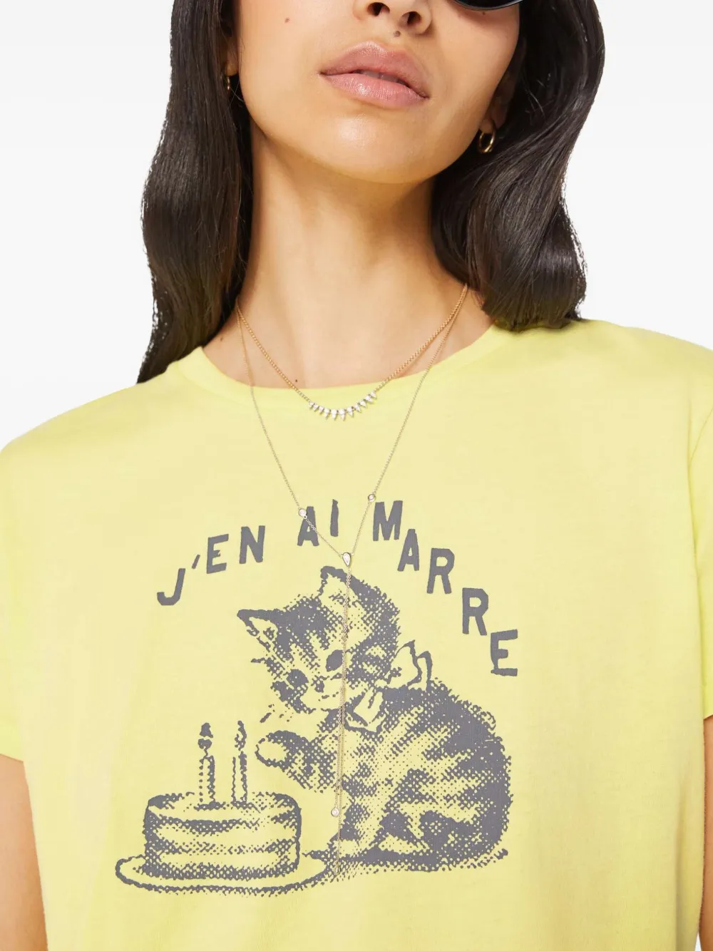 MOTHER Lil Goodie T-shirt met print Geel