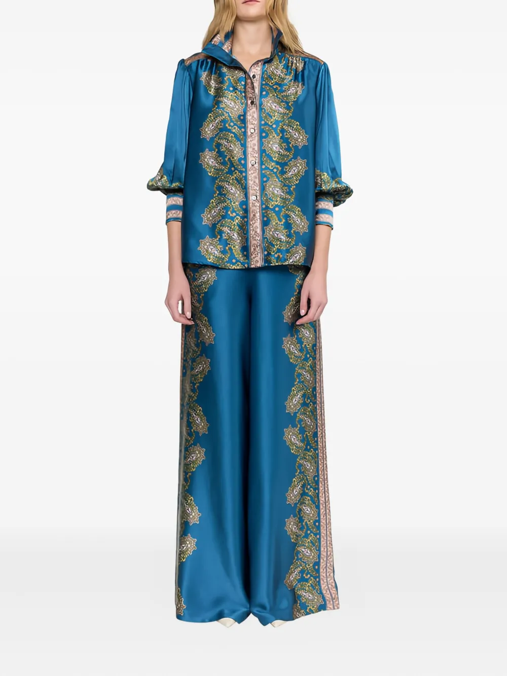Christy Lynn Paloma patterned top - Blauw