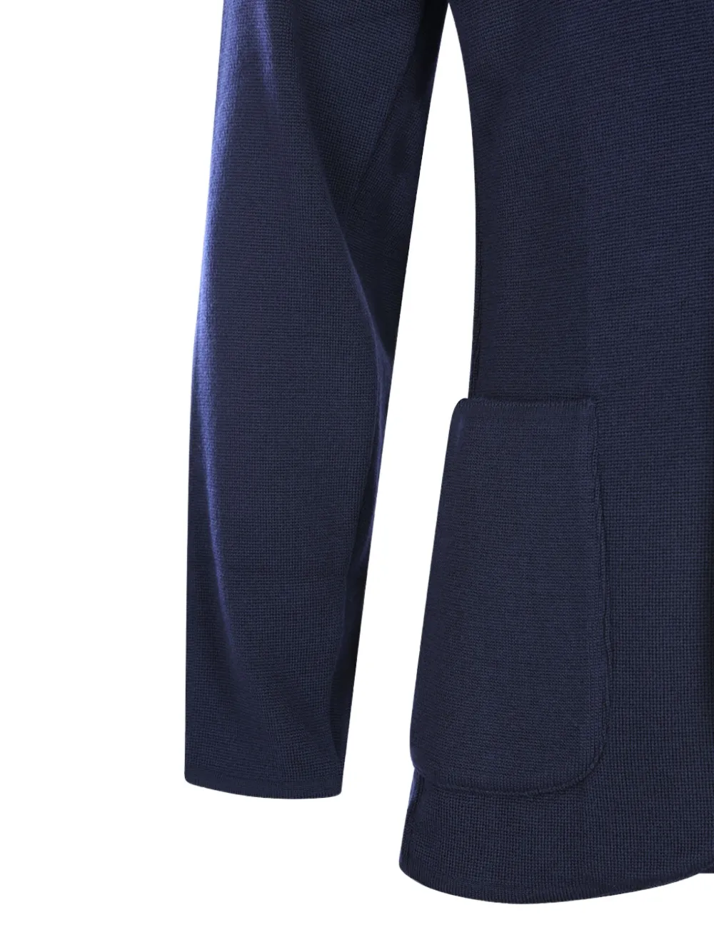 Lardini Two-button Patch-pocket Wool Blazer In Blue