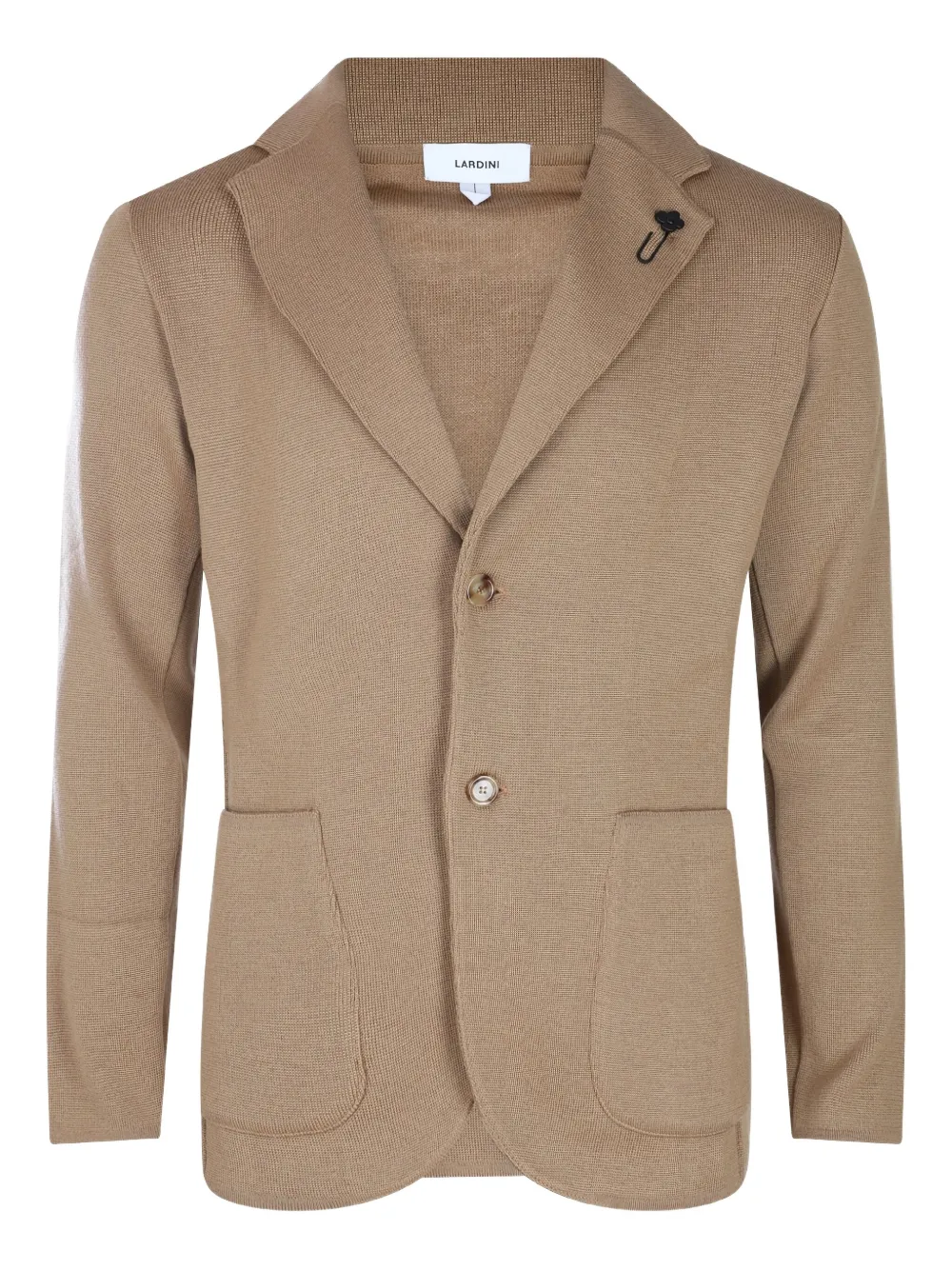 Lardini patch-pocket three-button wool blazer | Brown | Image 1