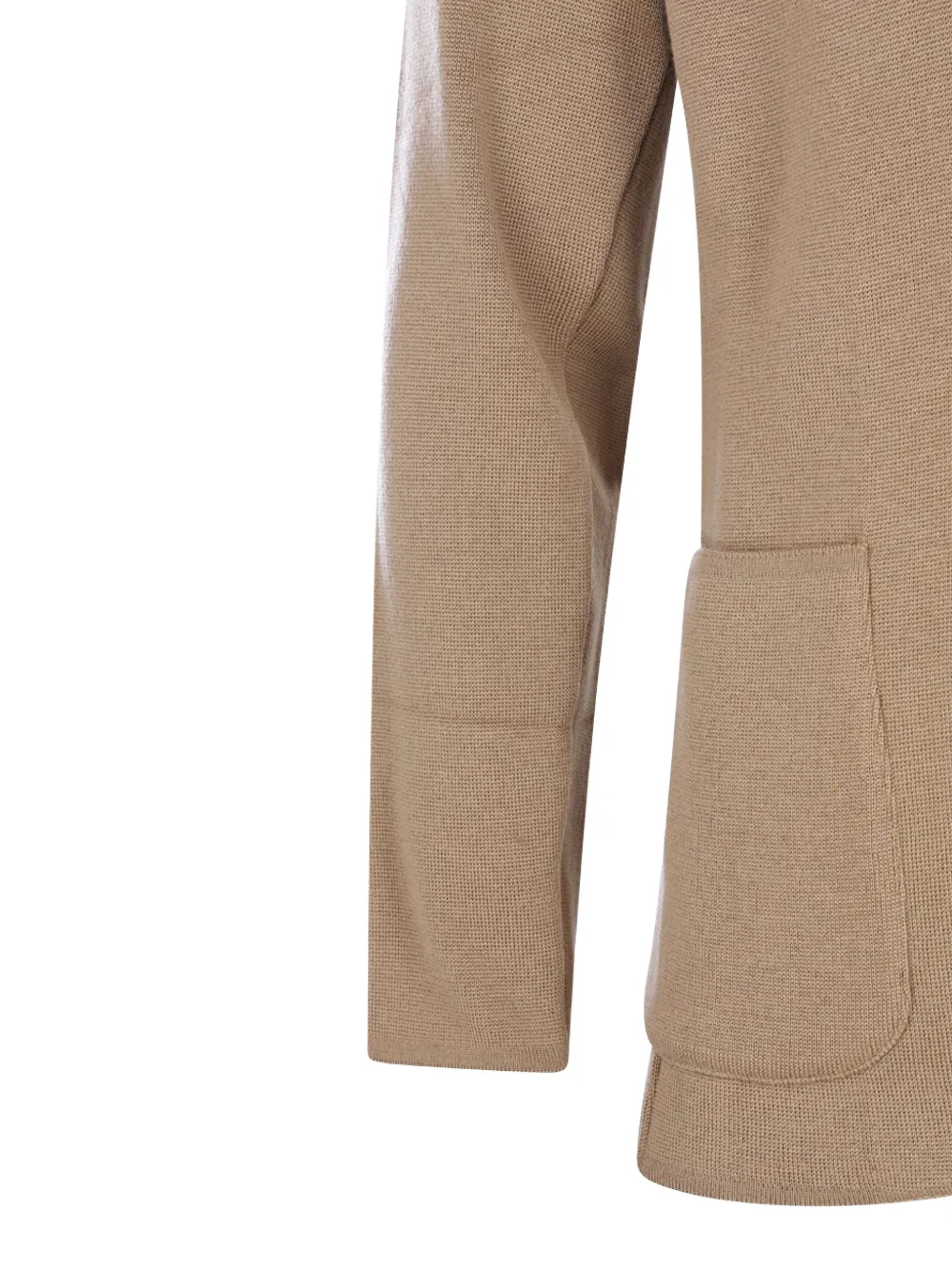 Lardini Wollen blazer met opgestikte zak en drie knopen Bruin