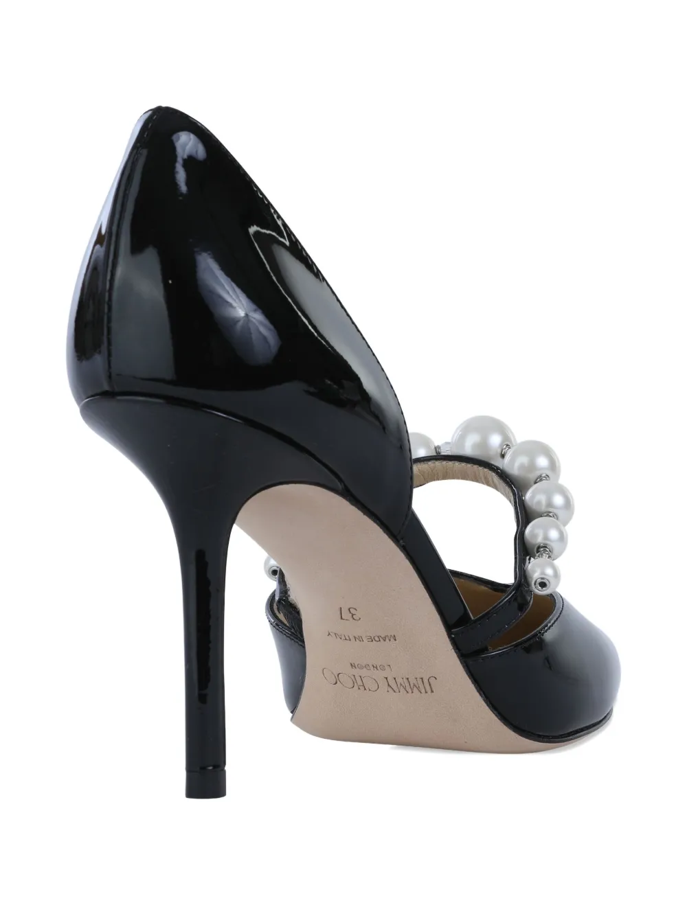 Jimmy Choo 85mm Aurelie pearl-embellished pumps Black