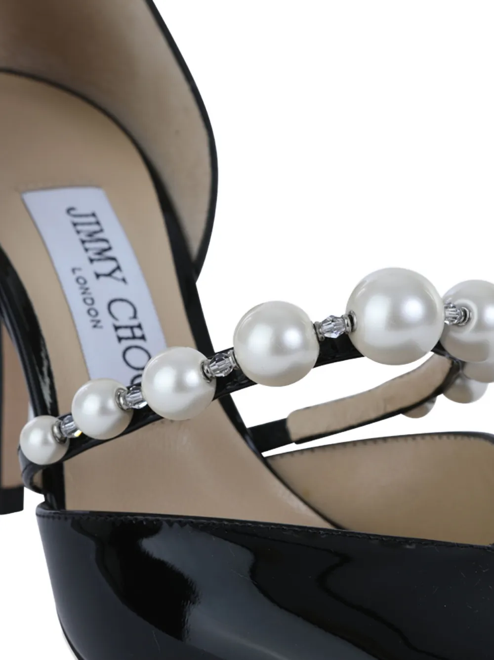 Jimmy Choo 85mm Aurelie pearl-embellished pumps Black