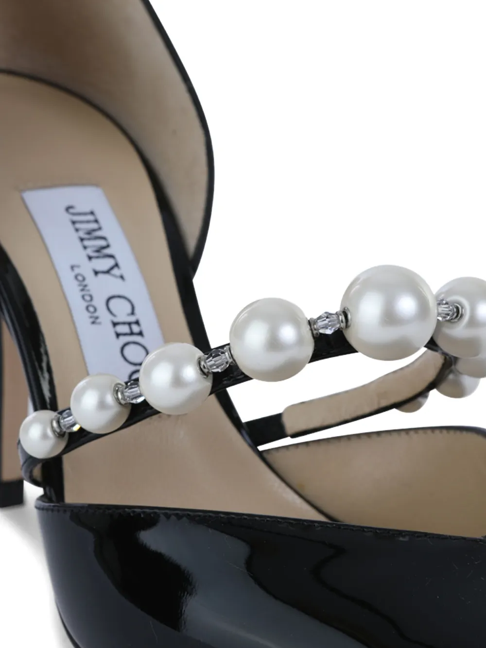 Jimmy Choo 85mm Aurelie pearl-embellished pumps Black