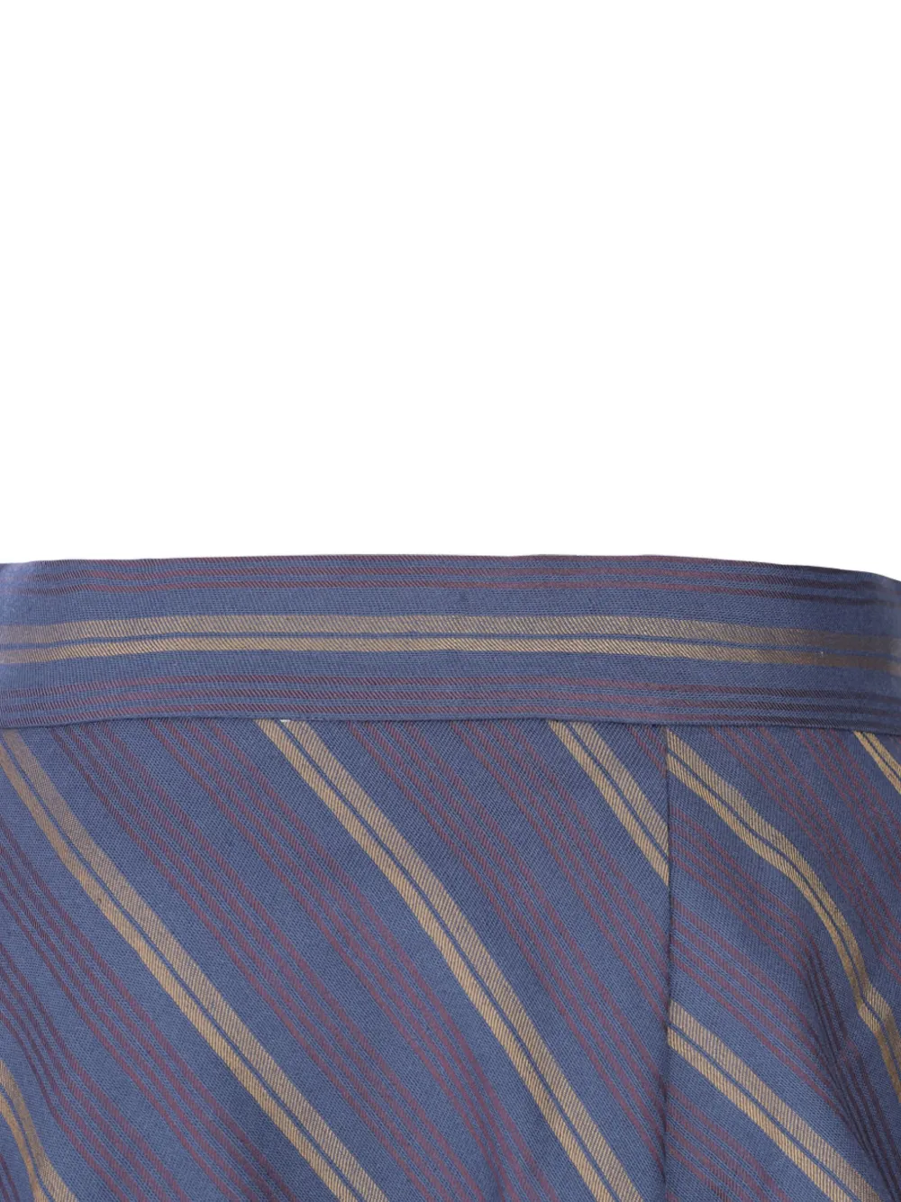 Vivienne Westwood Striped Gathered Midi Skirt In Blue