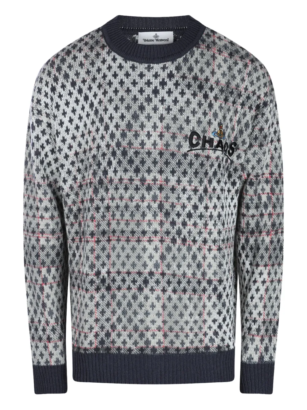 Vivienne Westwood Crew Neck Sweater With Ribbed Cuffs And Hem In Black