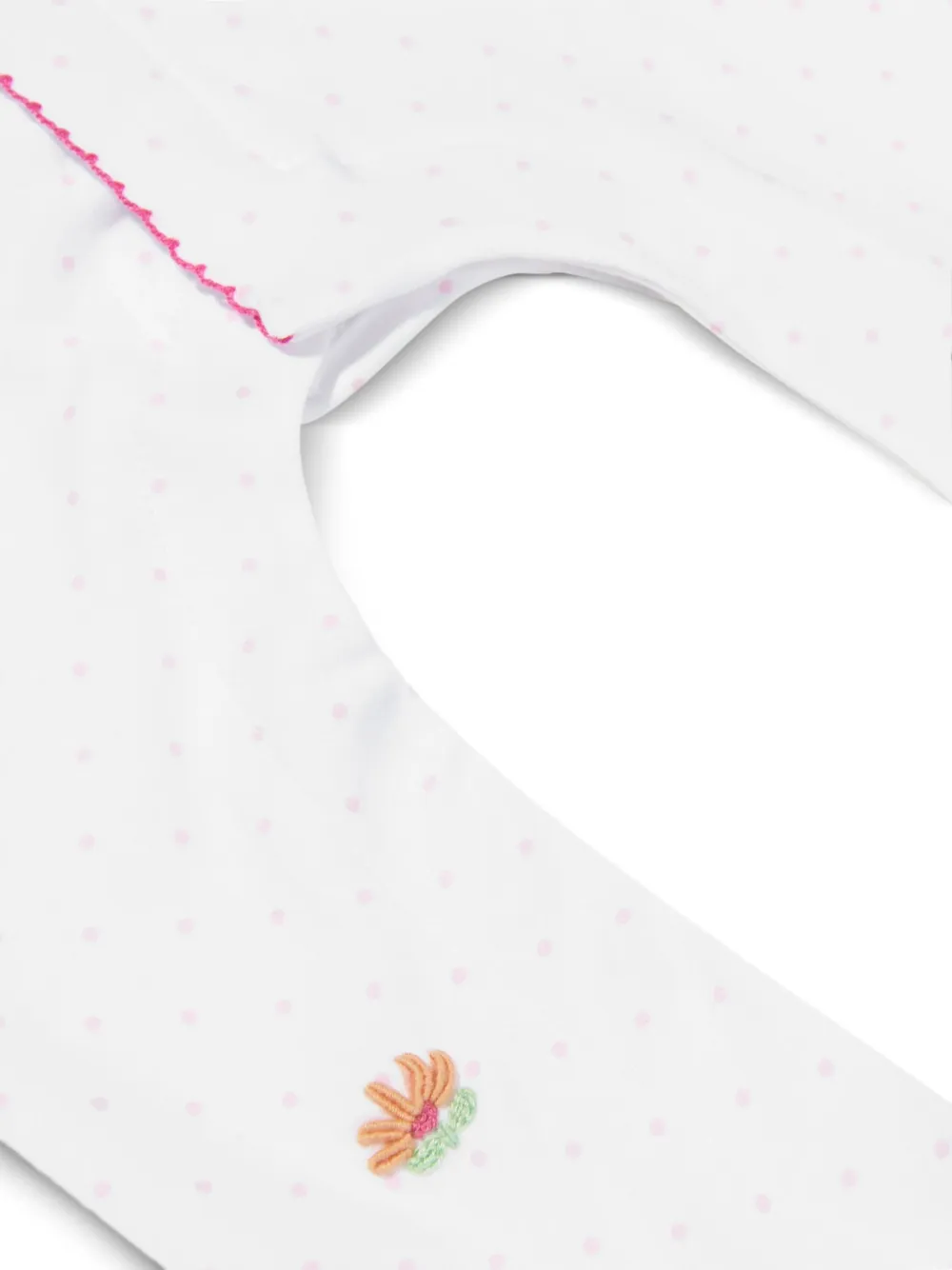 MAGNOLIA BABY Pyjama met geborduurde bloemen en ruches Wit