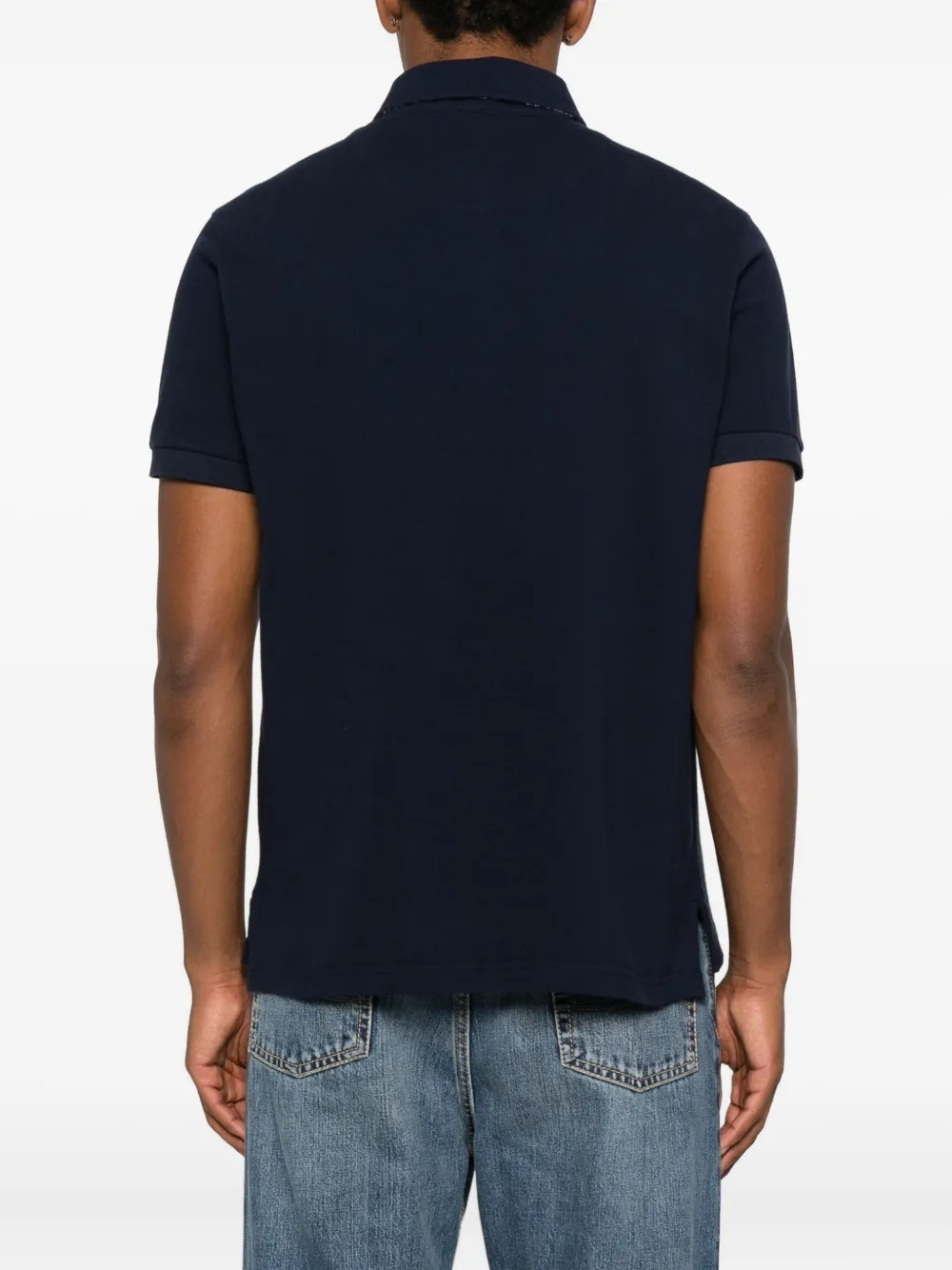 ETRO Poloshirt met geborduurd logo Blauw