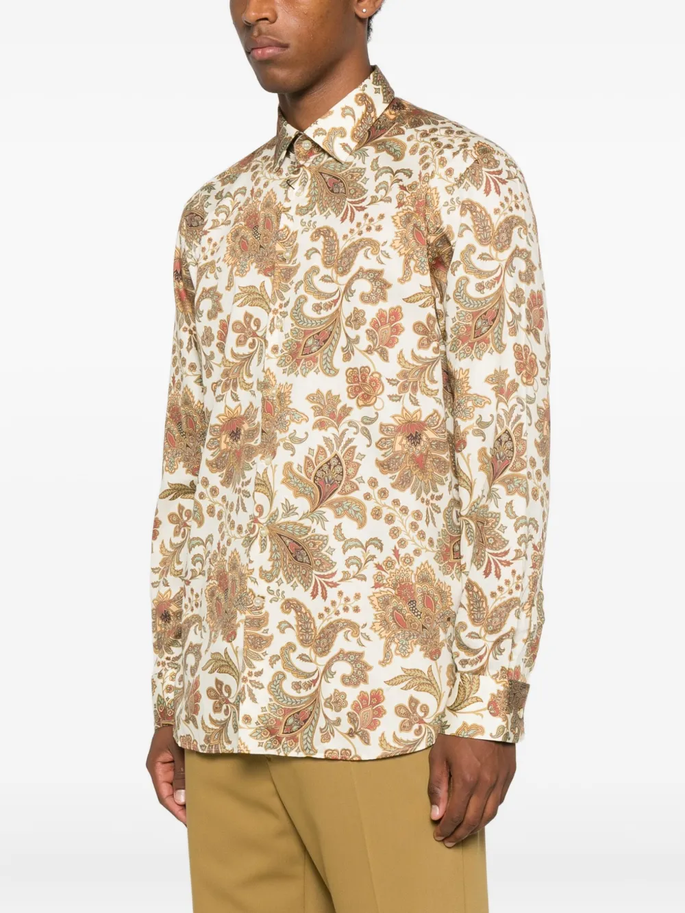ETRO Overhemd met paisley-print Beige