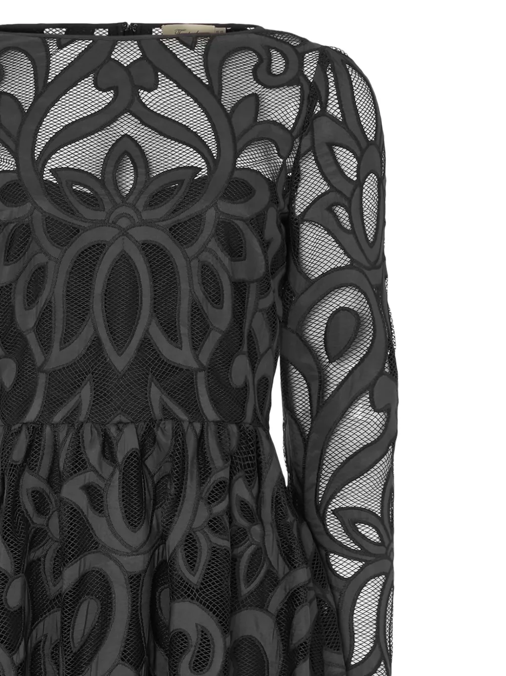 Temperley London Louis mini-jurk met lange mouwen Zwart