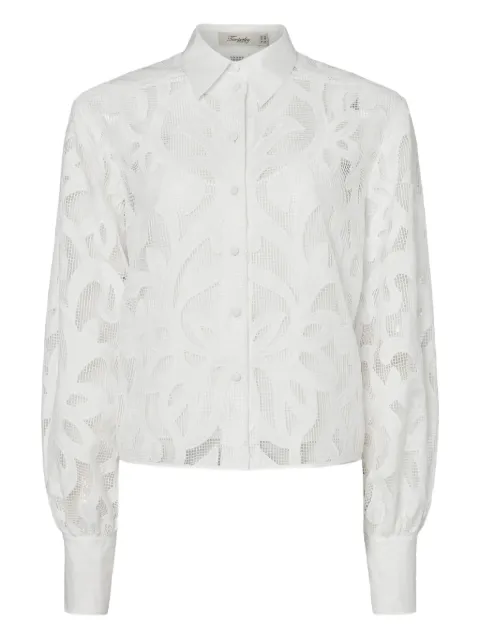 Temperley London floral-lace shirt