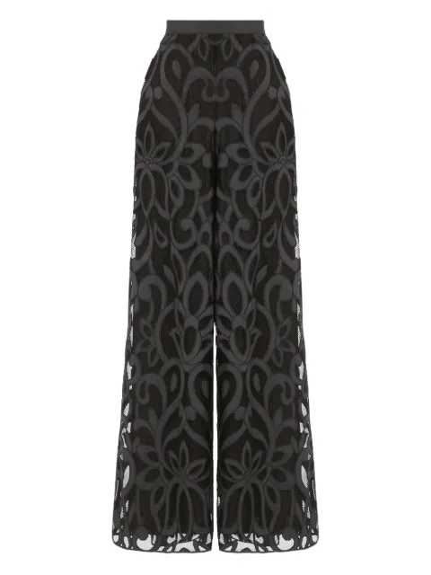 Temperley London floral-lace trousers