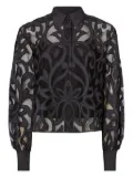 Temperley London Lois embroidered balloon-sleeve shirt - Black