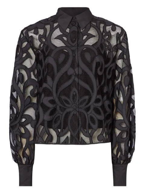 Temperley London Lois embroidered balloon-sleeve shirt