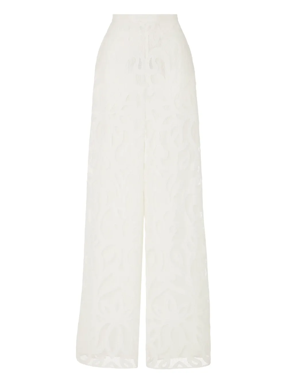 Temperley London Floral Trousers In White