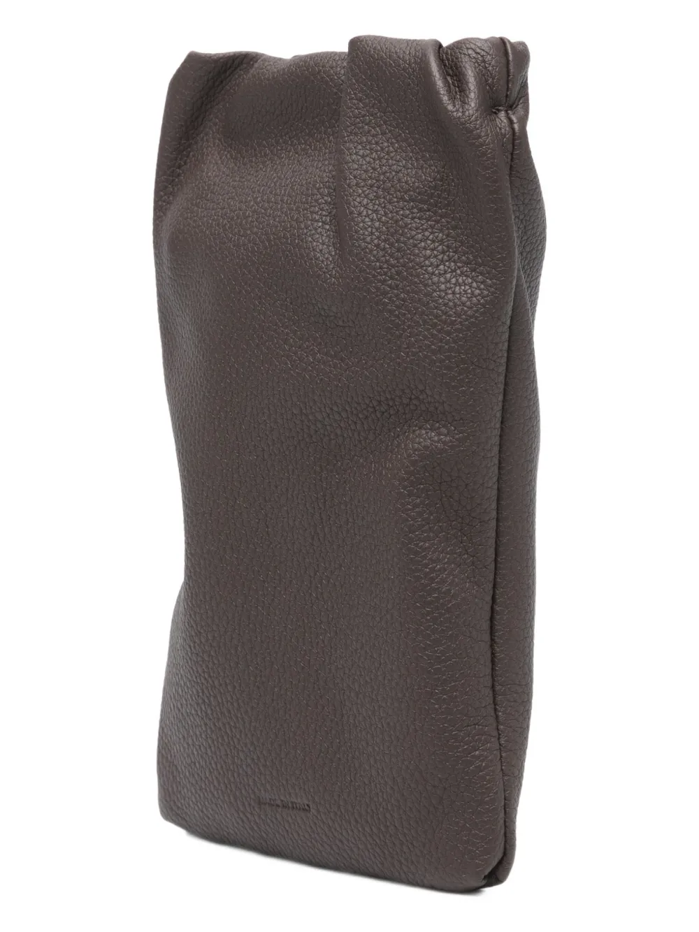 The Row Leather Phone Case In Burgundy