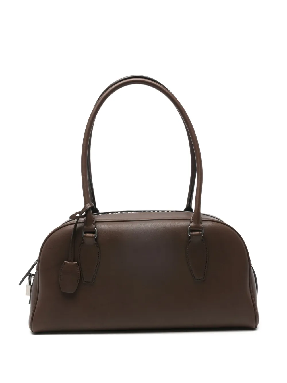 The Row E/W India leather shoulder bag - Marrone