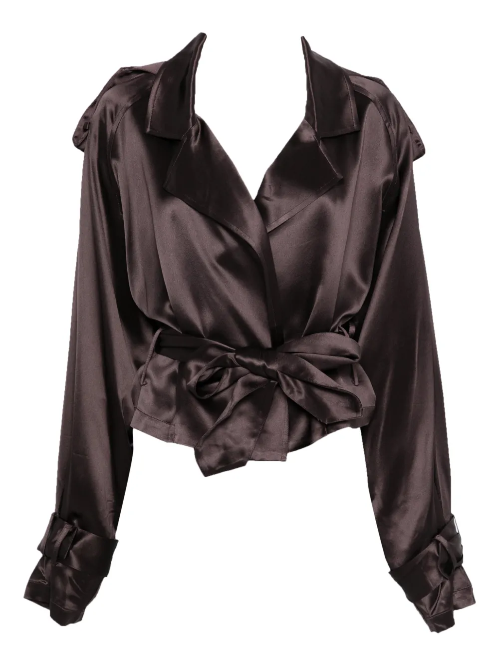The Frankie Shop Simona satin blouse - Braun