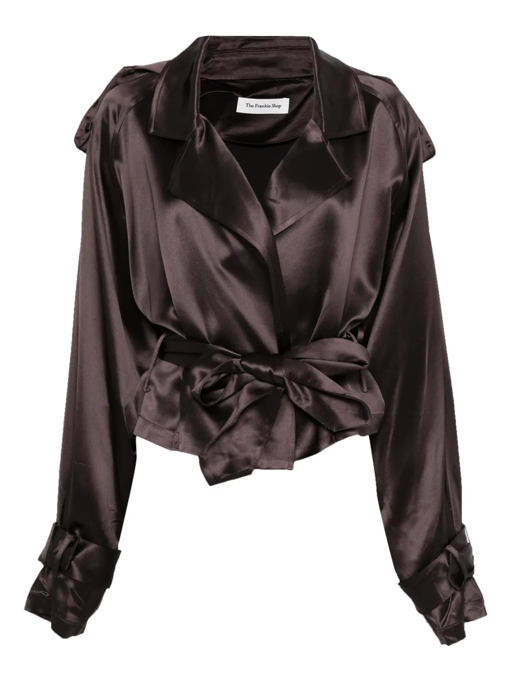 The Frankie Shop Simona satin blouse - Marrone
