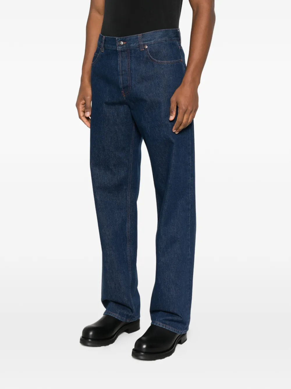 The Row Rossen Straight Leg Baggy Jeans In Blue