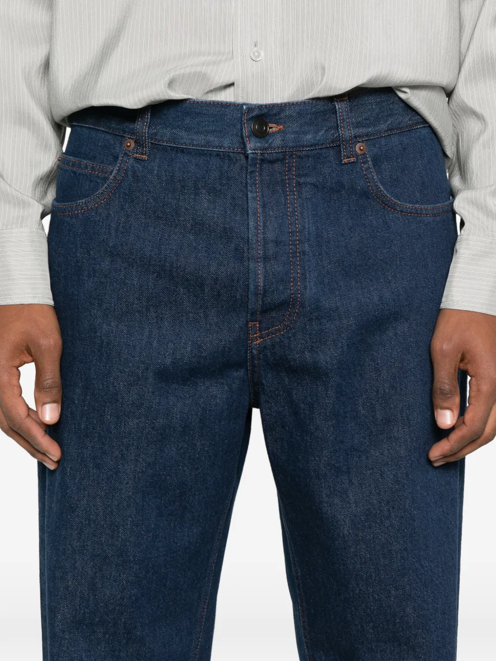 The Row Rossen Straight Leg Baggy Jeans In Blue