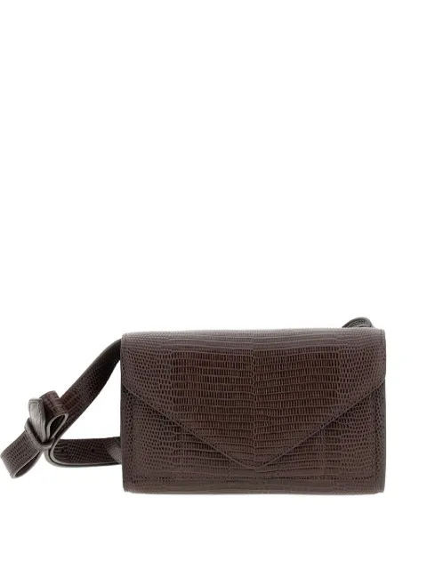 MICOLI Intasca lizard-embossed leather cross body bag