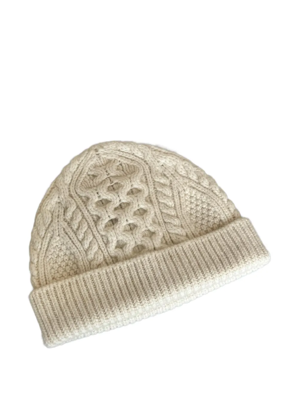 Loro Piana Eyre Cable-knit Beanie In Neutral