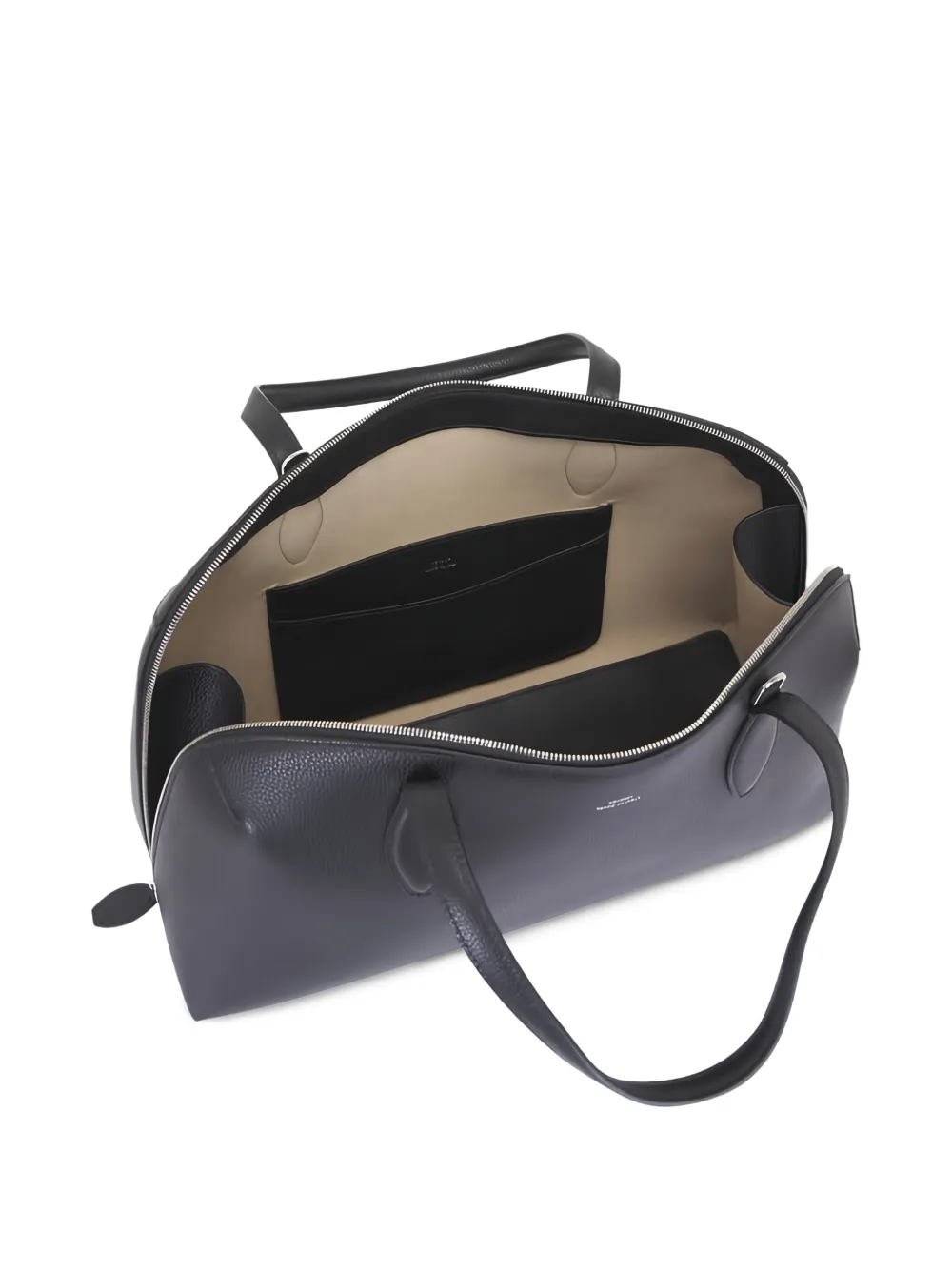 TOTEME Medium shopper van bewerkt leer Zwart