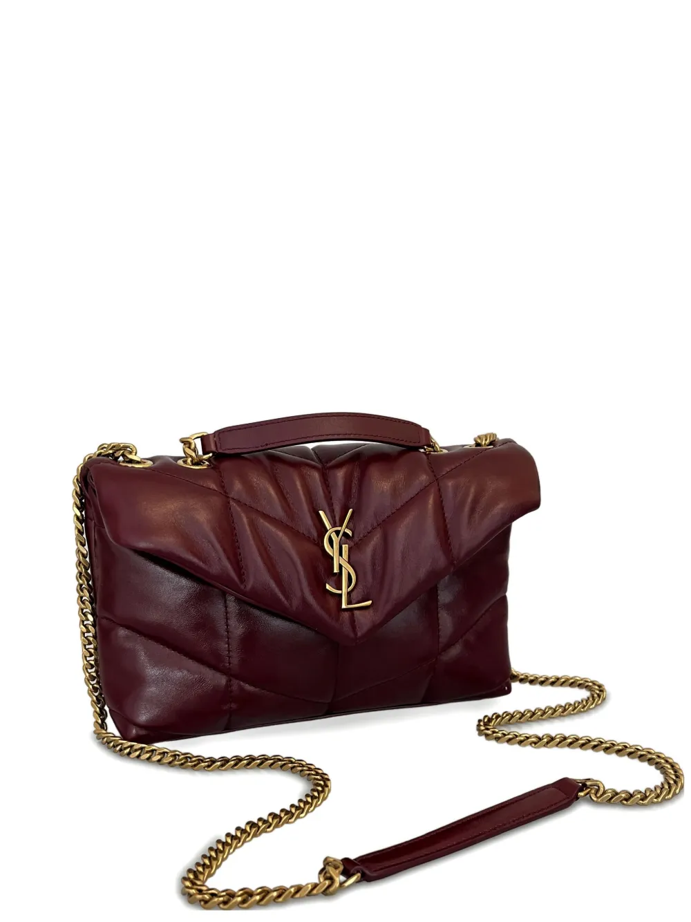 Saint Laurent Toy Puffer quilted chain-strap shoulder bag | Red | Image 1