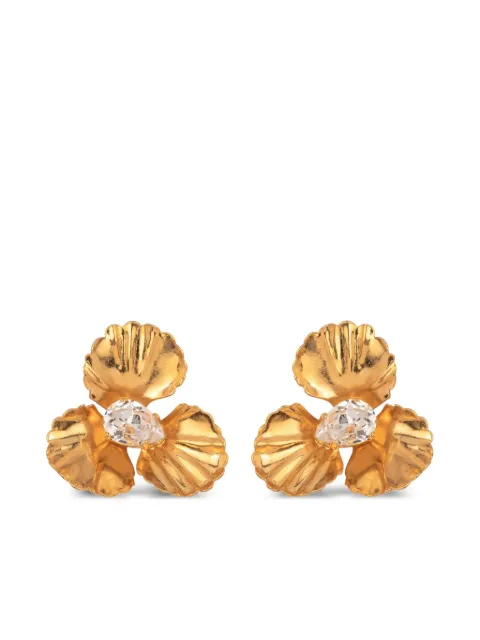 Jennifer Behr Caelyn crystal-embellished flower earrings
