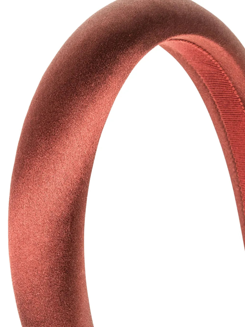 Jennifer Behr Satin Padded Headband In Red