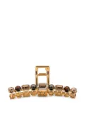 Jennifer Behr crystal-embellished gold jaw clip