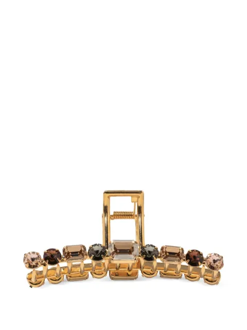 Jennifer Behr crystal-embellished gold jaw clip