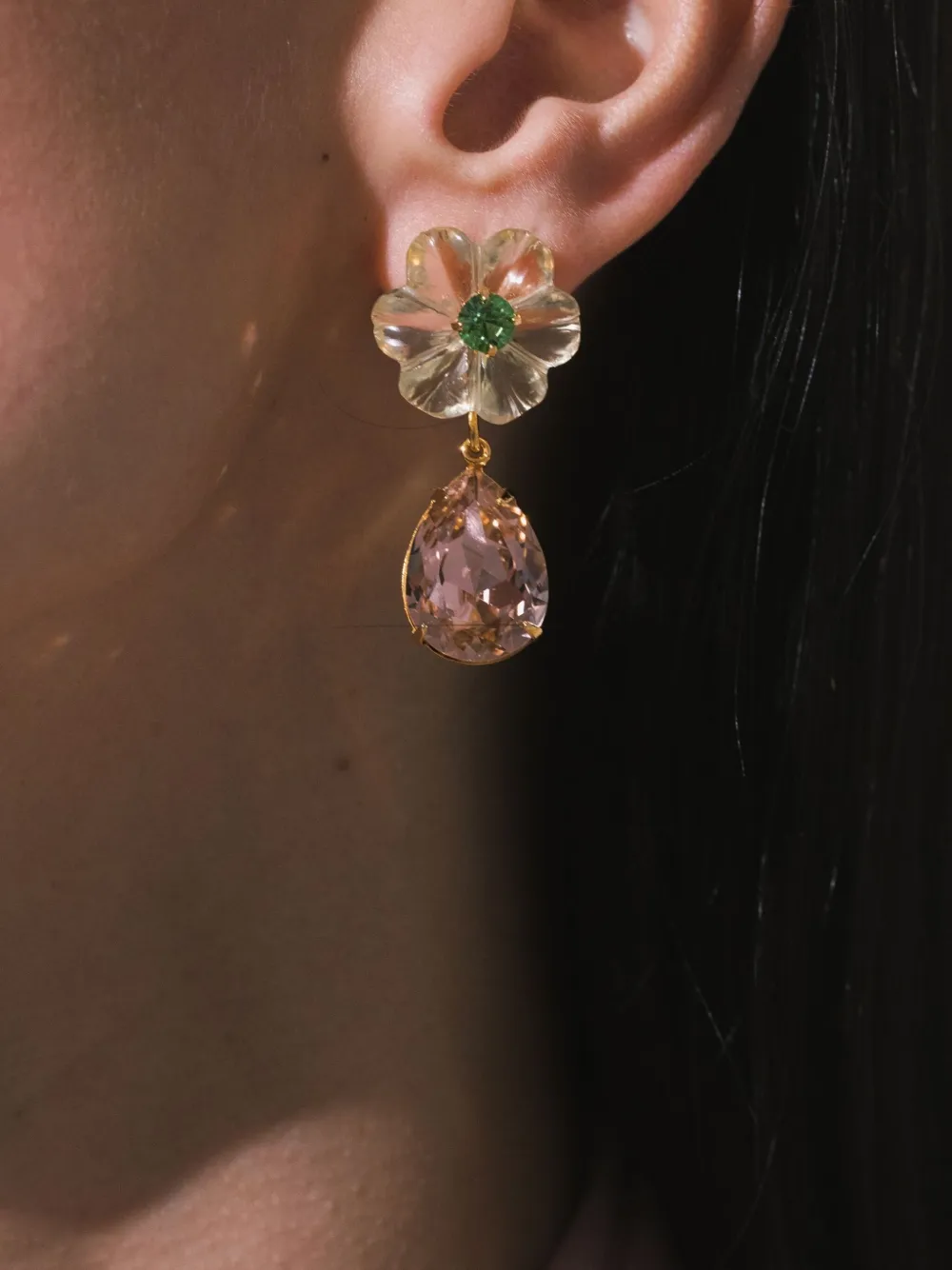 Jennifer Behr Juna flower-drop earrings | Image 2
