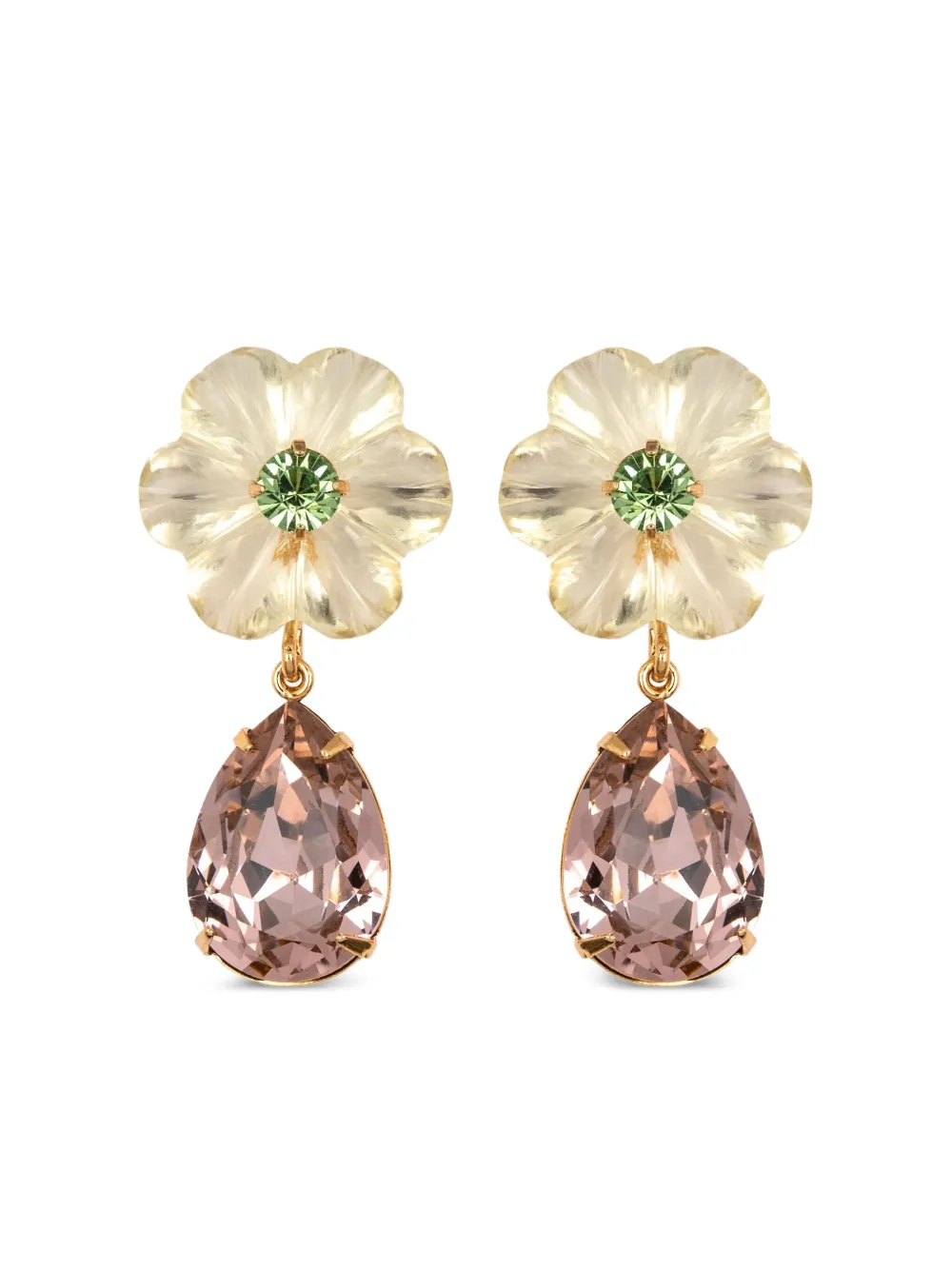 Jennifer Behr Juna flower-drop earrings | Gold | Image 1