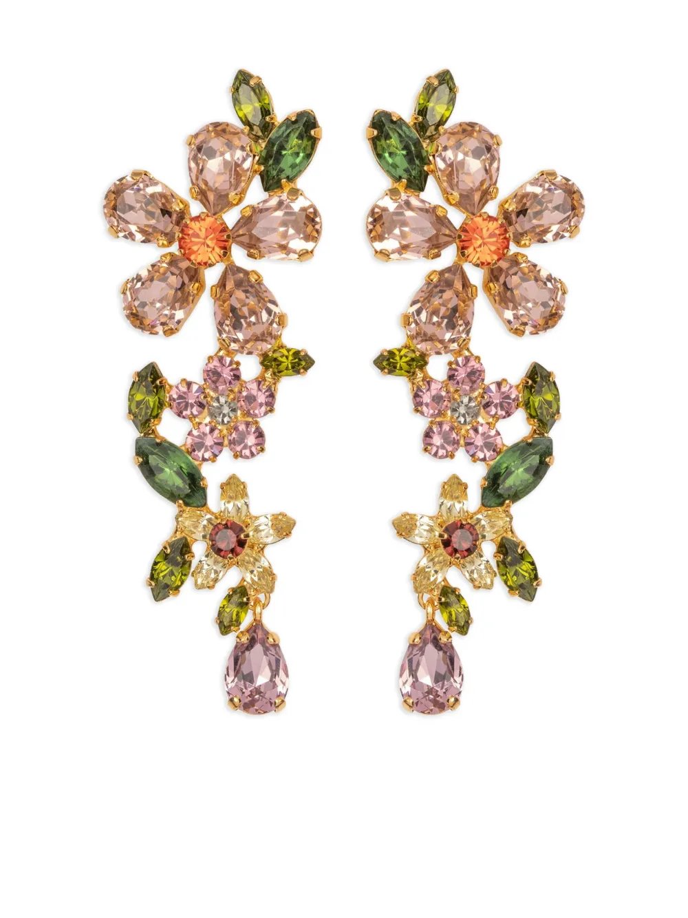 Jennifer Behr Orecchini Cosetta con cristalli - Oro