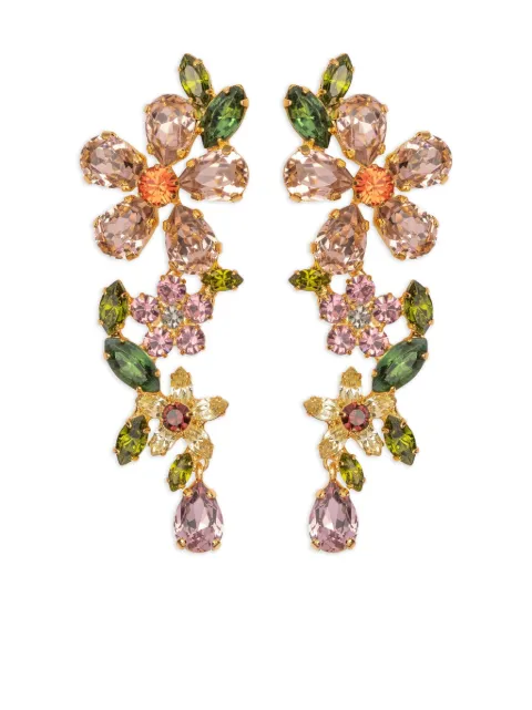 Jennifer Behr Cosetta crystal-flower earrings